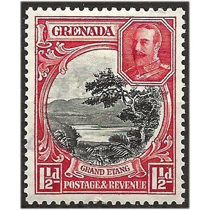 Grenada 1934 SG137 1 1/2d Black & Scarlet (small thin) Mounted Mint . .. .