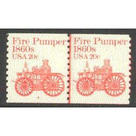 1908 20c Fire Pumper Very Fine MNH Dry Gum CNP Left 6 P0384