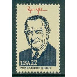 2219i 22c Lyndon Johnson Fine MNH W3190