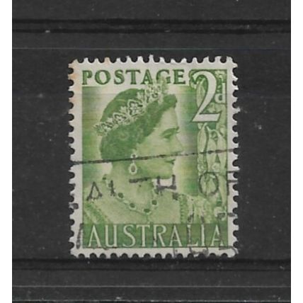 Australia.SG237 2d Queen Elizabeth (Yellow-Green).Fine Used.Dec21a