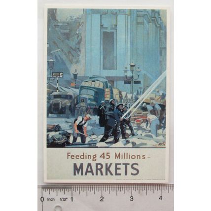 Modern postcard of War Poster - Feeding 45 Millions, Markets