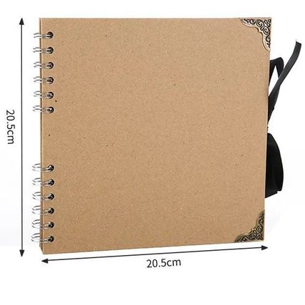 Woodside Home Living Spiral Bound Scrap Book Style Photo Album 20.5 x 20.5cm
