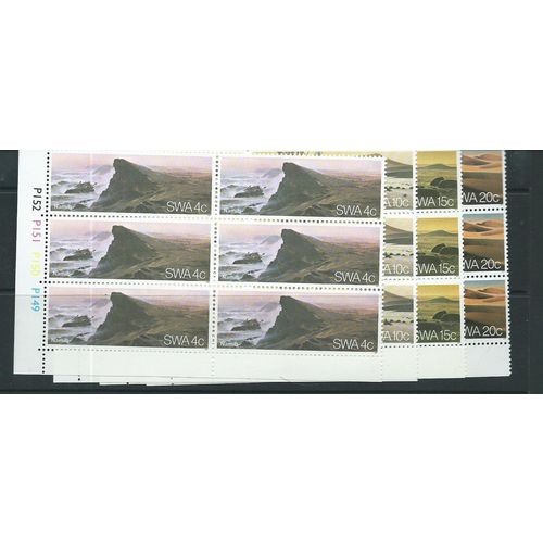 south west africa stamps sg297 sg 297 set mnh plate block dessert