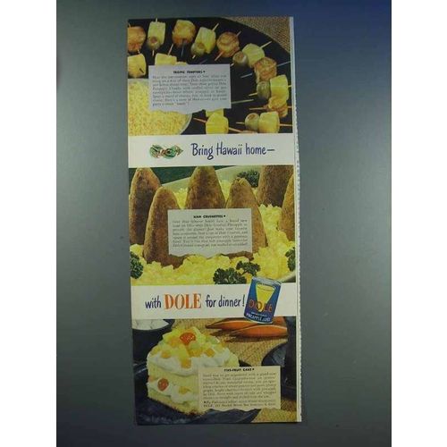 1950 Dole Pineapple Ad - Tropic Tempters