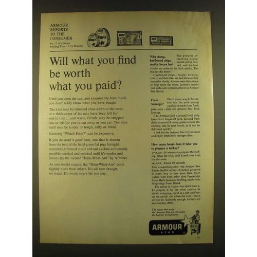 1963 Armour Meat Ad - Will what you find be worth what you paid?