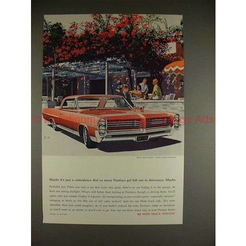1964 Pontiac Bonneville Ad - So Many Left in Driveways!