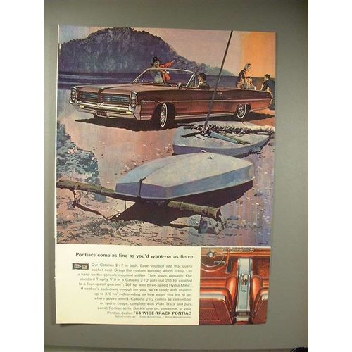 1964 Pontiac Catalina 2+2 Convertible Car Ad!