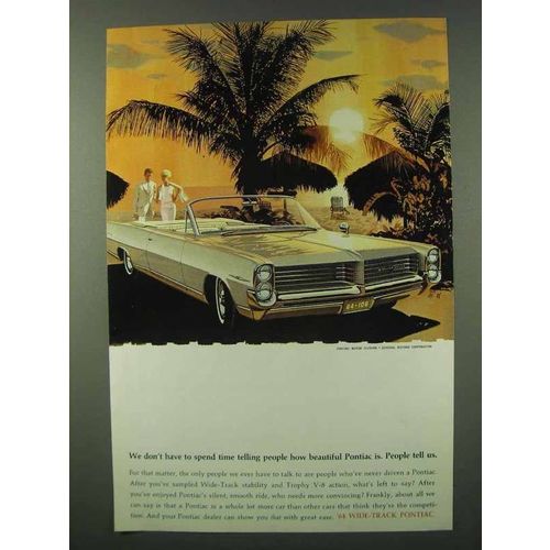 1964 Pontiac Bonneville Convertible Ad - How Beautiful
