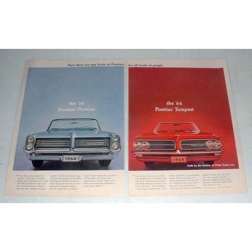 1964 Pontiac Bonneville, Tempest Car Ad!