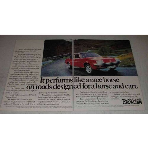 1980 Vauxhall 2000 GLS Saloon Ad - Like a Race Horse