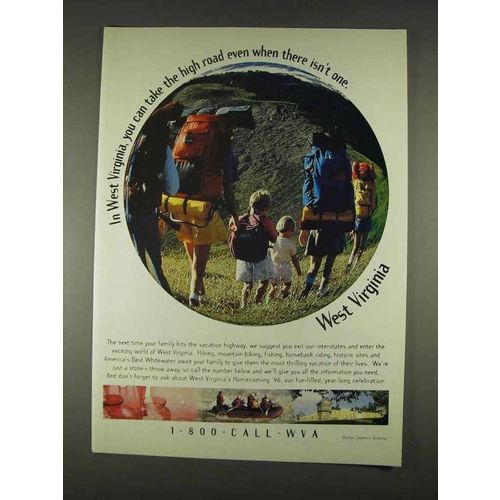 1996 West Virginia Tourism Ad - Take the High Road