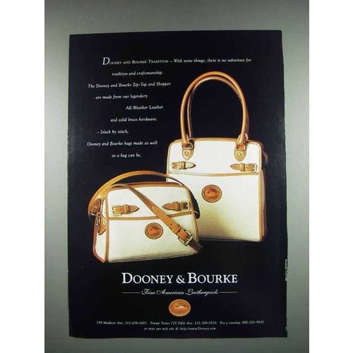 1997 Dooney & Bourke Zip-Top, Shopper Handbag Ad