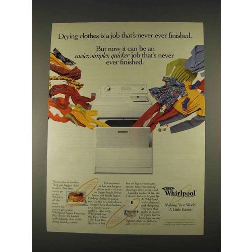 1996 Whirlpool Super Capacity Plus Dryer Ad!