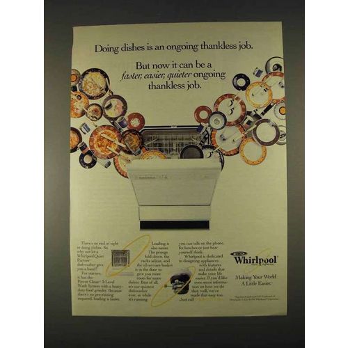 1996 Whirlpool Quiet Partner Dishwasher Ad - Ongoing