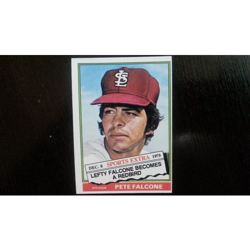 1976 Topps Traded Card # 524T Pete Falcone Very Good (3) St Louis Cardinals