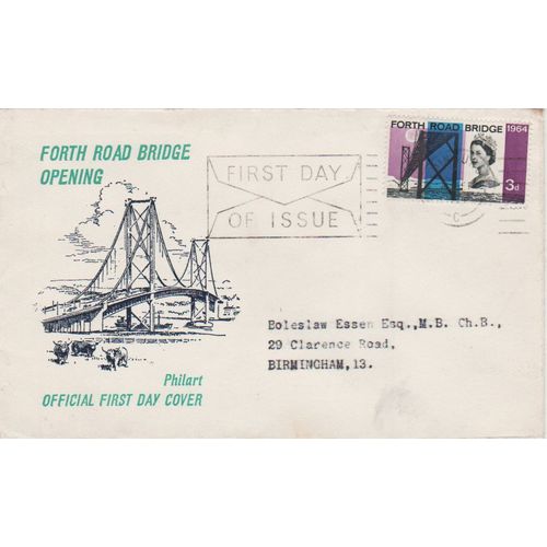 GB 1964 Forth Bridge picture FDC with Edinburgh pm see rest