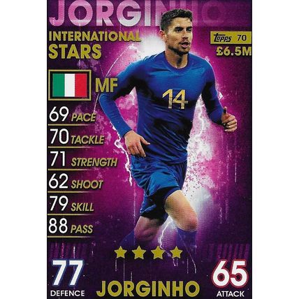 Match Attax - 101 (2019): International Stars - Italy, Jorginho