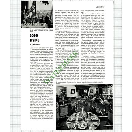 9711) Gennaro's Soho Anna Sanna London Hilton Roof - 1967 Cutting