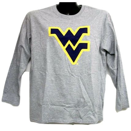 West Virginia Mountaineers Grey Long Sleeve Shirt XL
