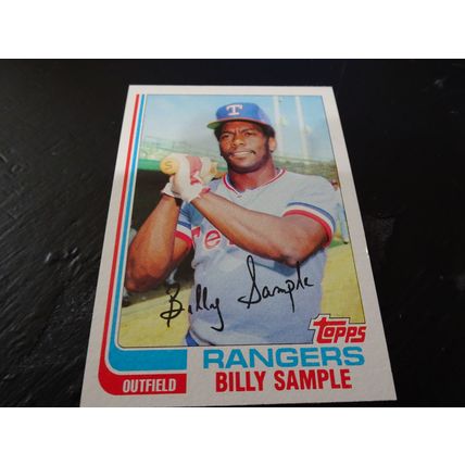 1982 Topps Card # 112A Billy Sample Excellent-Mint (6) Texas Rangers