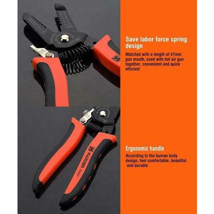 HARDEN wire cable stripper 175 mm, cable cutter up to 8mm, 0.6-2.6 mm