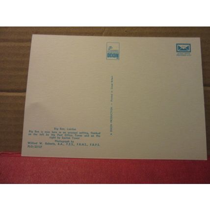 BIG BEN & POST OFFICE TOWER, WESTMINSTER, LONDON . unused postcard. /