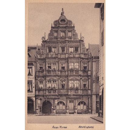 Heidelberg Hotel Ritter Baroque Guest House Antique German Postcard