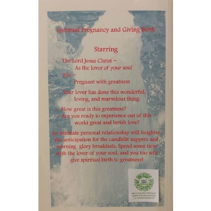 SIGNED PRIVATE PRESS SPIRITUAL PREGNANCY AND GIVING BIRTH by REBEKAH JOHN