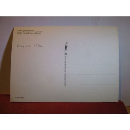 AGGERMUND BRIDGE, LOGSTOR, DENMARK unused postcard. dated 1986 #