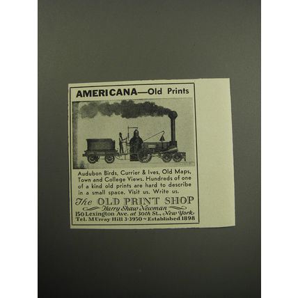 1957 The Old Print Shop Ad - Americana - Old Prints