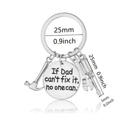 If Dad Can't Fix It Keyring With Tools Fathers Day Gifts Dads Birthday Gifts Men