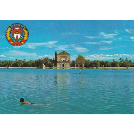 Marrakech La Menara Morocco Postcard unused VGC