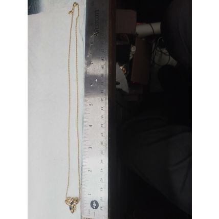 Vintage 14K GE BC Lind Pendant Necklace CZ crystal