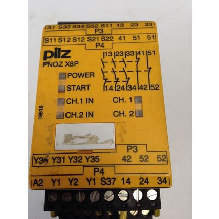 PILZ PNOZ X8P SAFETY CONTROL RELAYS,PILZ PNOZ X8P 24 VDC,EB