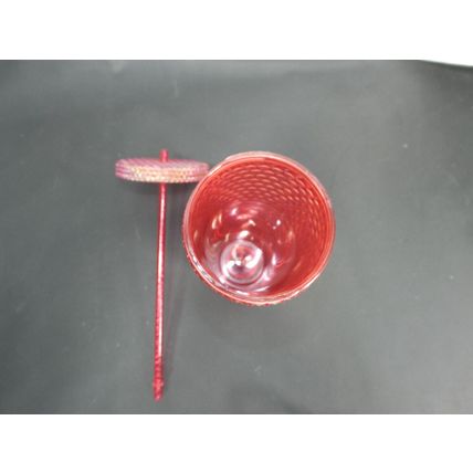Shiny Pink Red Iridescent Diamond Prism Studded Tumbler Venti Cold Cup