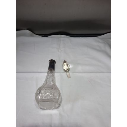 Vintage Perfume Bottle with metal neck