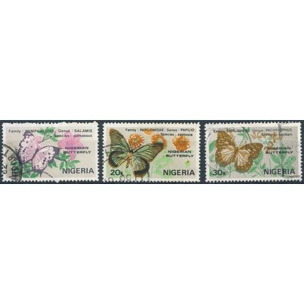 Butterflies: 3 Values - Nigeria 1982 - F H - SG 438/40