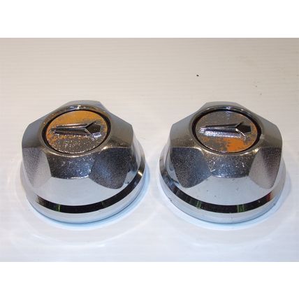 1976 - 1980 Plymouth Arrow Wheel Center Caps Pair OEM 76 77 78 79 80