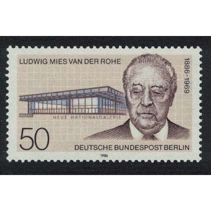 Berlin Ludwig Mies van der Rohe architect 1986 MNH SG#B713