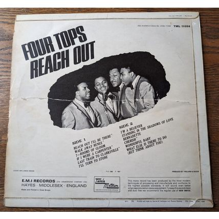 THE FOUR TOPS Reach Out LP Tamla Motown vinyl record 1967 soul classic