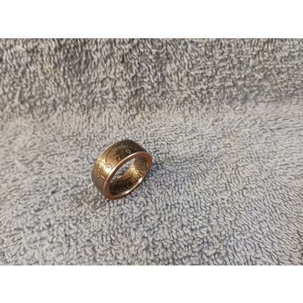 1979 Kennedy Half Dollars size 9 coin ring handmade mixed metals (A)