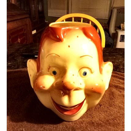 Old Vintage Original Purinton Cookie Jar Howdy Doody 8" Tall 1940/50s