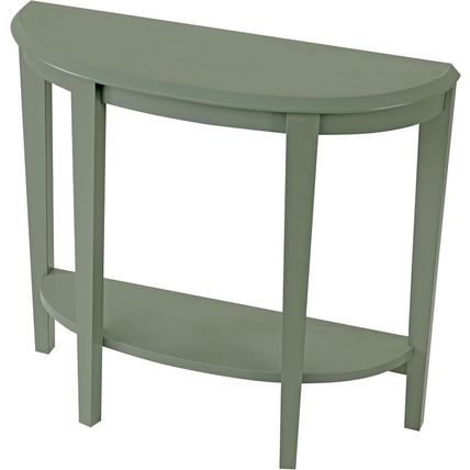 HOMES: inside + Out Payne Modern Half Moon Accent Console Table with Storage She