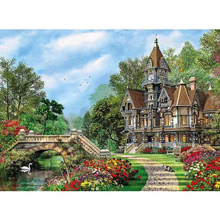 Clementoni Old Waterway Cottage 500 Pieces Used Jigsaw Puzzle Complete