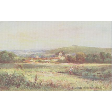 Artist Drawn St Cross From The Meadows Hampshire Postcard (QHAM273)