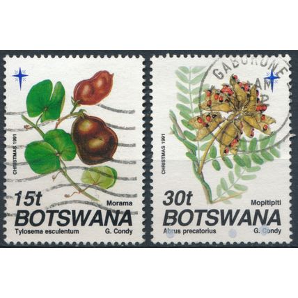 Christmas, Seed Pods: 15t & 30t - Botswana 1991 - FH - SG 722/3