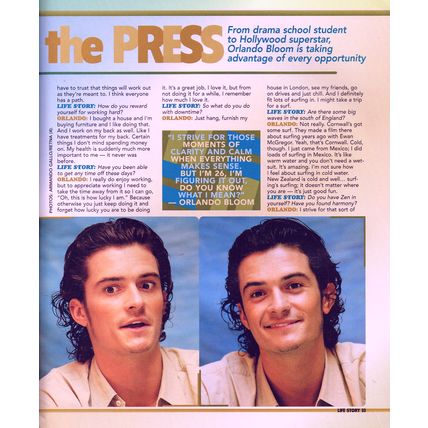 Orlando Bloom - 11" x 8" Teen Magazine Pinup Mini-Poster