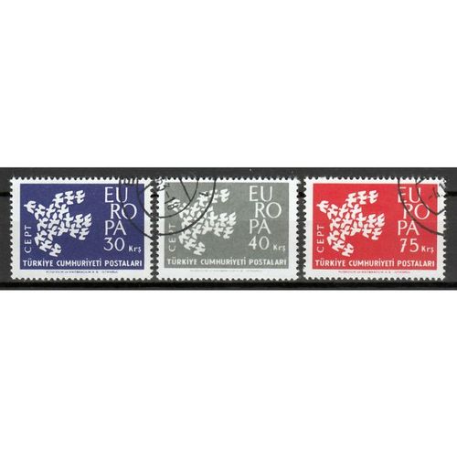 Turkije Europa Cept 1961 gestempeld