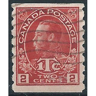 Canada 1916 SG234 2c + 1c Rose-Red Die I Imperf x Perf 8 Good/Fine Used....