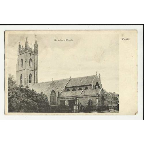 Wales Cardiff St John's Church Postcard by Stewart & Woolf (142)